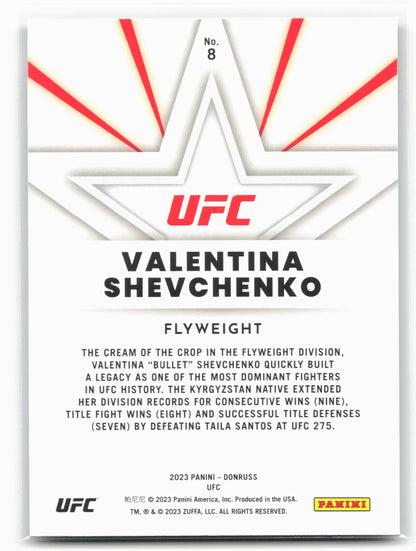 2023 Donruss UFC #8 Valentina Shevchenko The Untouchables