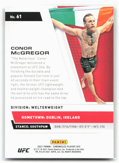 2021 Panini Chronicles UFC #61 Conor McGregor Pink