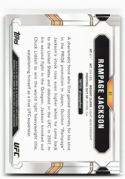 2015 Topps UFC Chronicles #41 Rampage Jackson