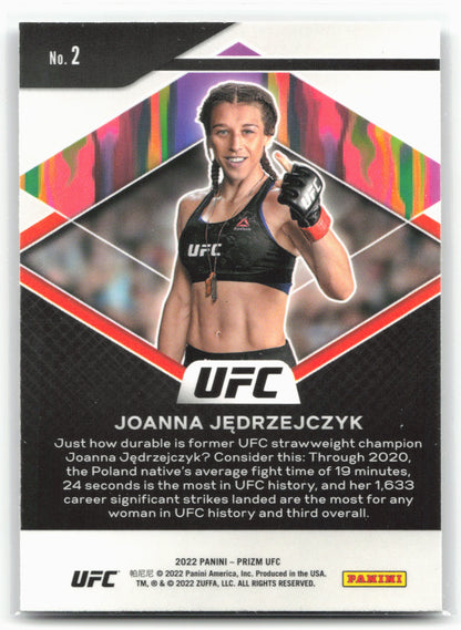 2022 Panini Prizm UFC #2 Joanna Jedrzejczyk Fearless