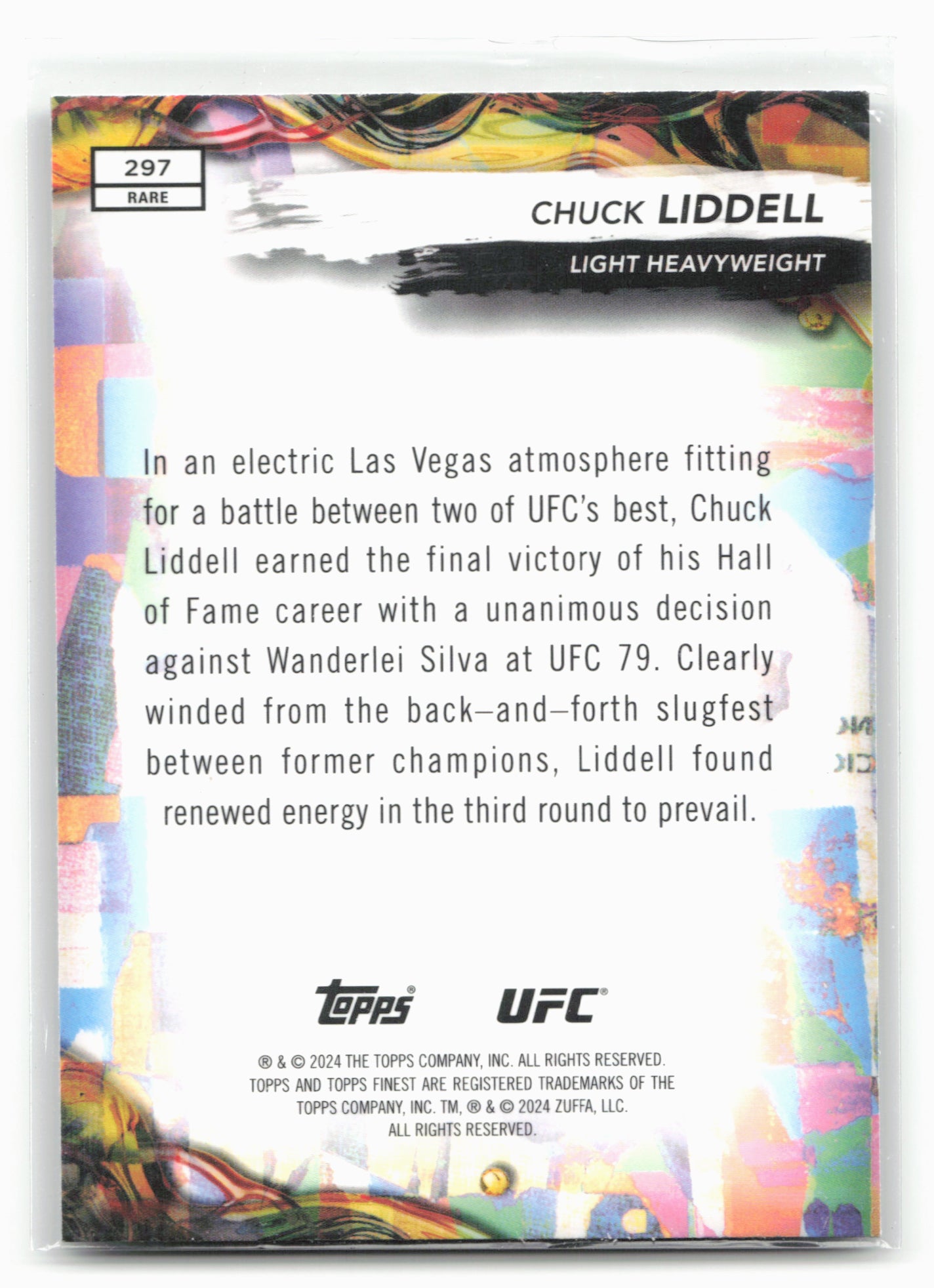 2024 Topps Finest UFC #297 Chuck Liddell