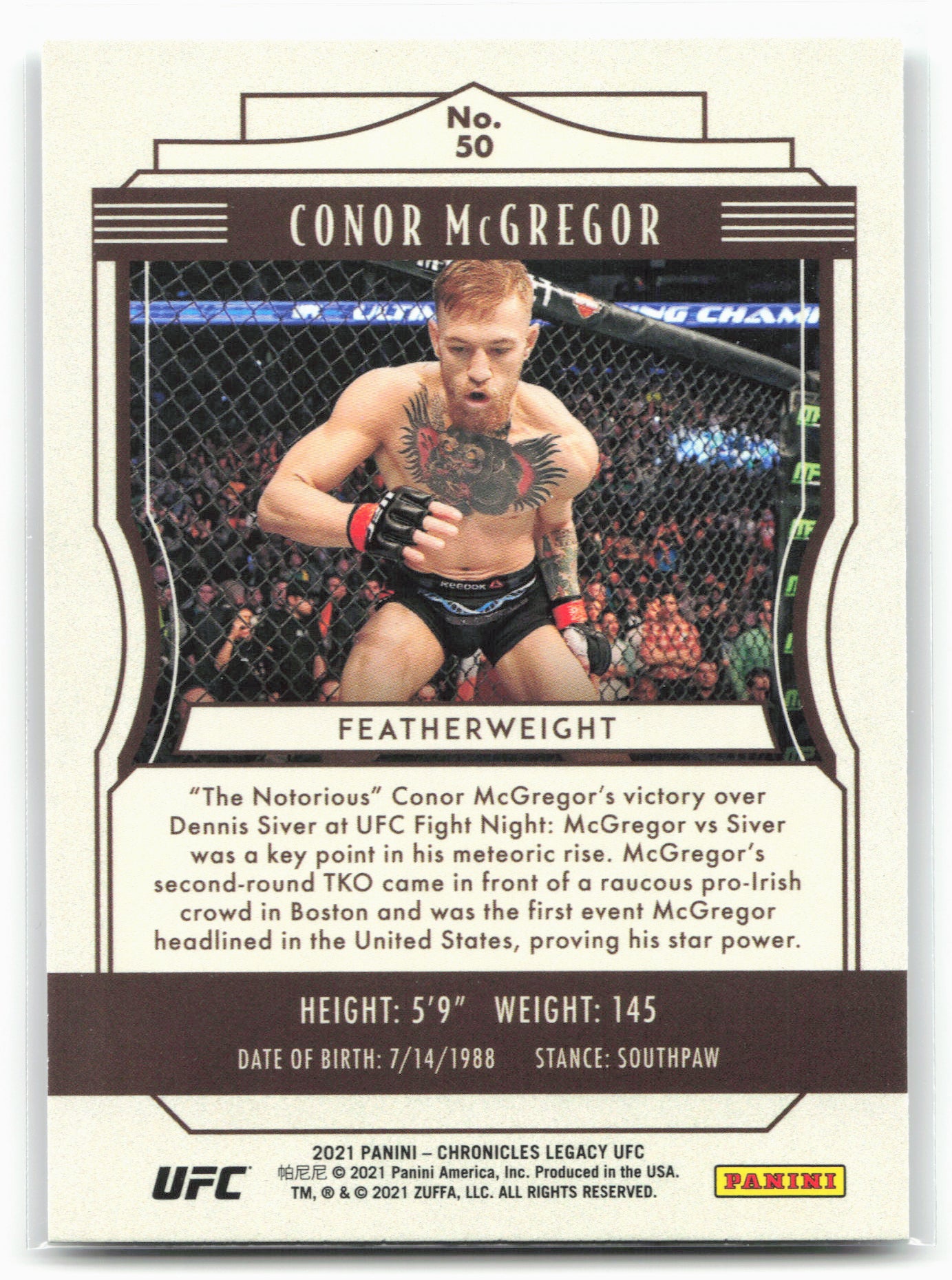 2021 Panini Chronicles UFC #50 Conor McGregor Pink