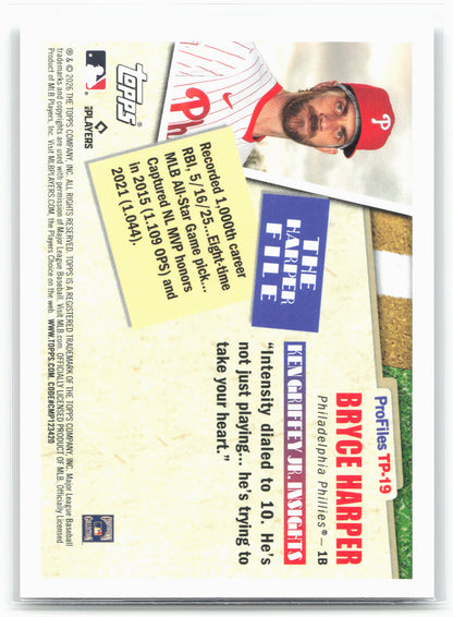 2026 Topps #TP-19 Bryce Harper Topps Profiles