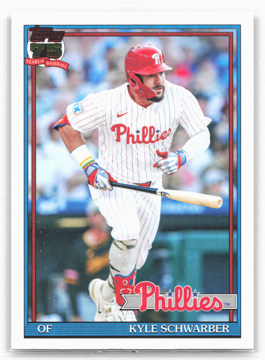 2026 Topps #T91-5 Kyle Schwarber 1991 Topps Baseball 35th Anniversary