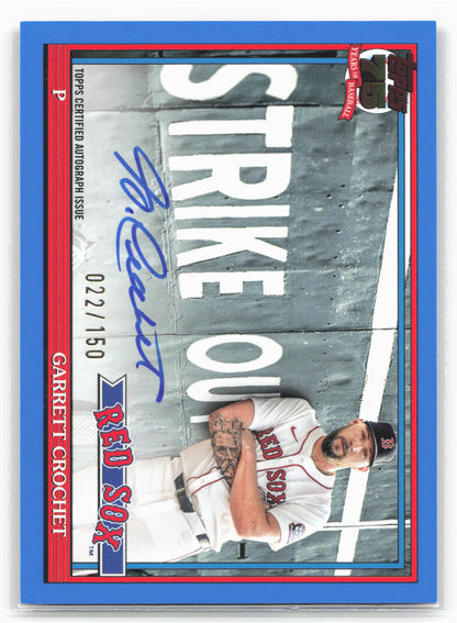 2026 Topps #91AU-GC Garrett Crochet 1991 35th Anniversary Autographs Blue  #/150