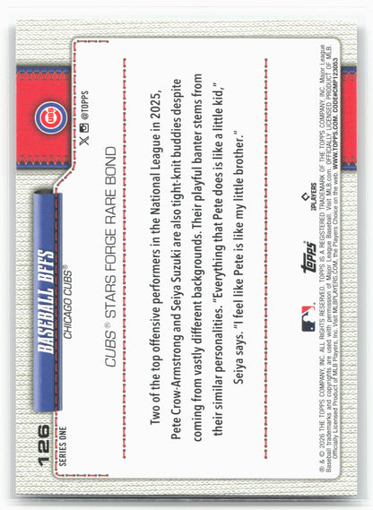 2026 Topps #126 Baseball BFFS (Pete Crow-Armstrong / Seiya Suzuki) Sandglitter