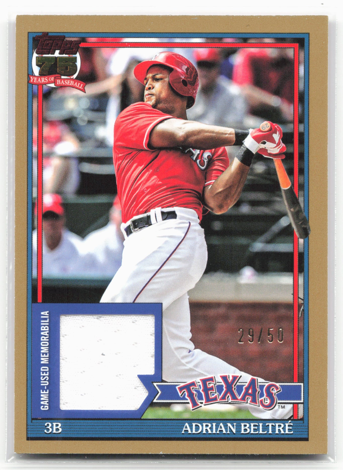 2026 Topps #91R-AB Adrian Beltré 1991 Topps Baseball 35th Relics Gold