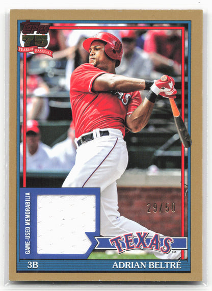 2026 Topps #91R-AB Adrian Beltré 1991 Topps Baseball 35th Relics Gold