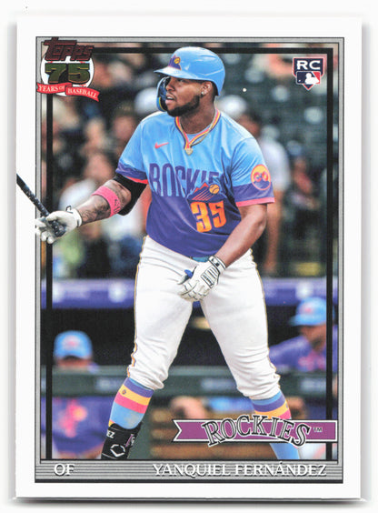 2026 Topps #T91-61 Yanquiel Fernandez 1991 Topps Baseball 35th Anniversary