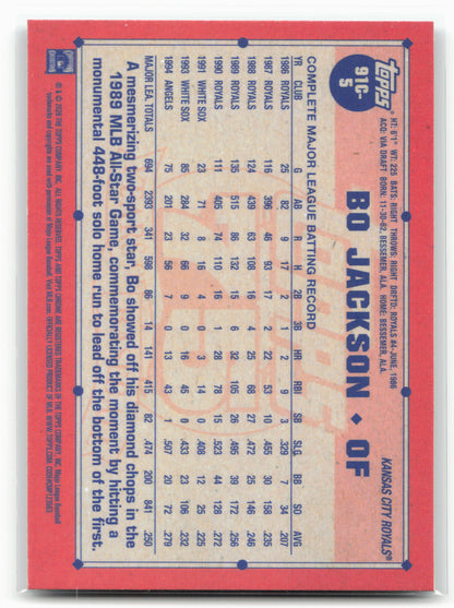 2026 Topps #91C-5 Bo Jackson 1991 Topps Baseball 35th Anniversary Chrome