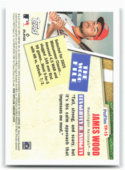 2026 Topps #TP-15 James Wood Topps Profiles