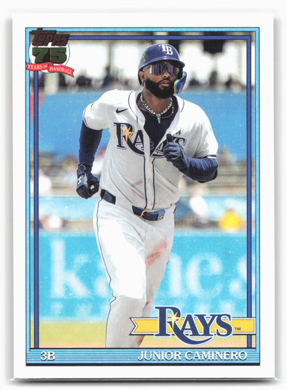 2026 Topps #T91-62 Junior Caminero 1991 Topps Baseball 35th Anniversary