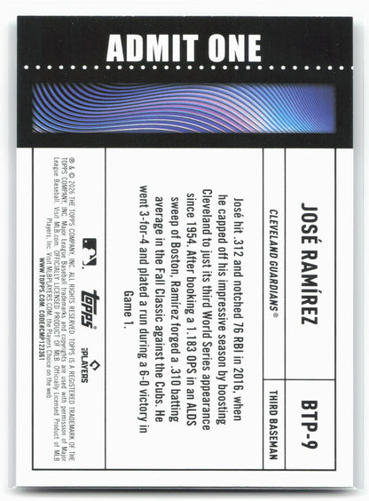 2026 Topps #BTP-9 José Ramírez Big Ticket Players
