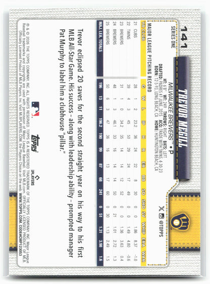 2026 Topps #141 Trevor Megill Rainbow Foil