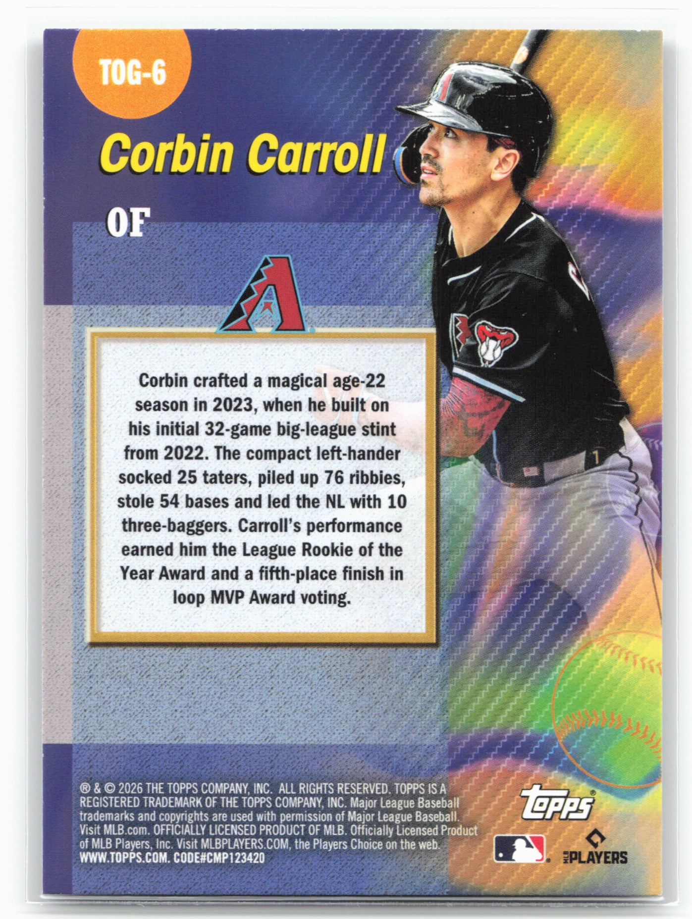 2026 Topps #TOG-6 Corbin Carroll Titans of the Game