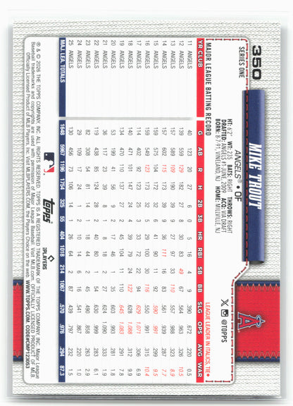 2026 Topps #350 Mike Trout Holo Foil