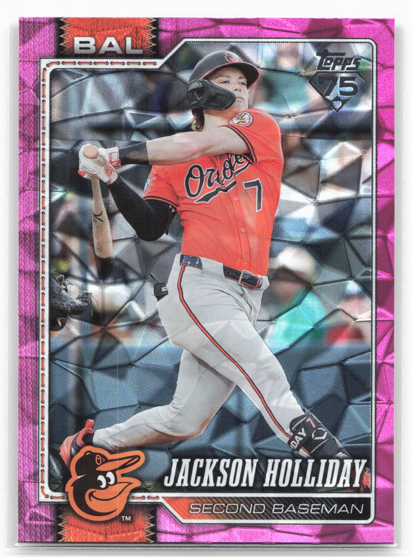 2026 Topps #92 Jackson Holliday Pink Diamante Foil