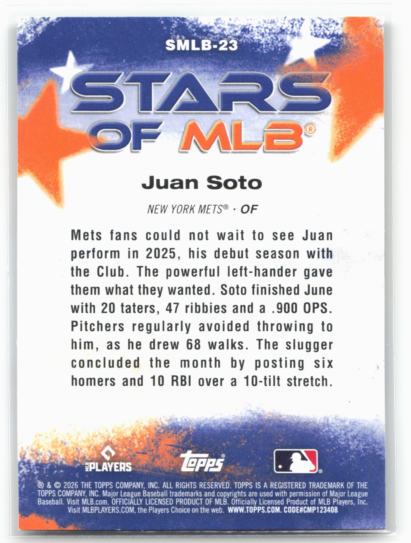 2026 Topps #SMLB-23 Juan Soto Stars of MLB