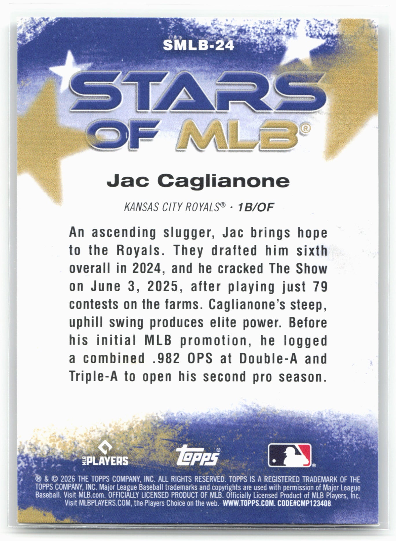 2026 Topps #SMLB-24 Jac Caglianone Stars of MLB