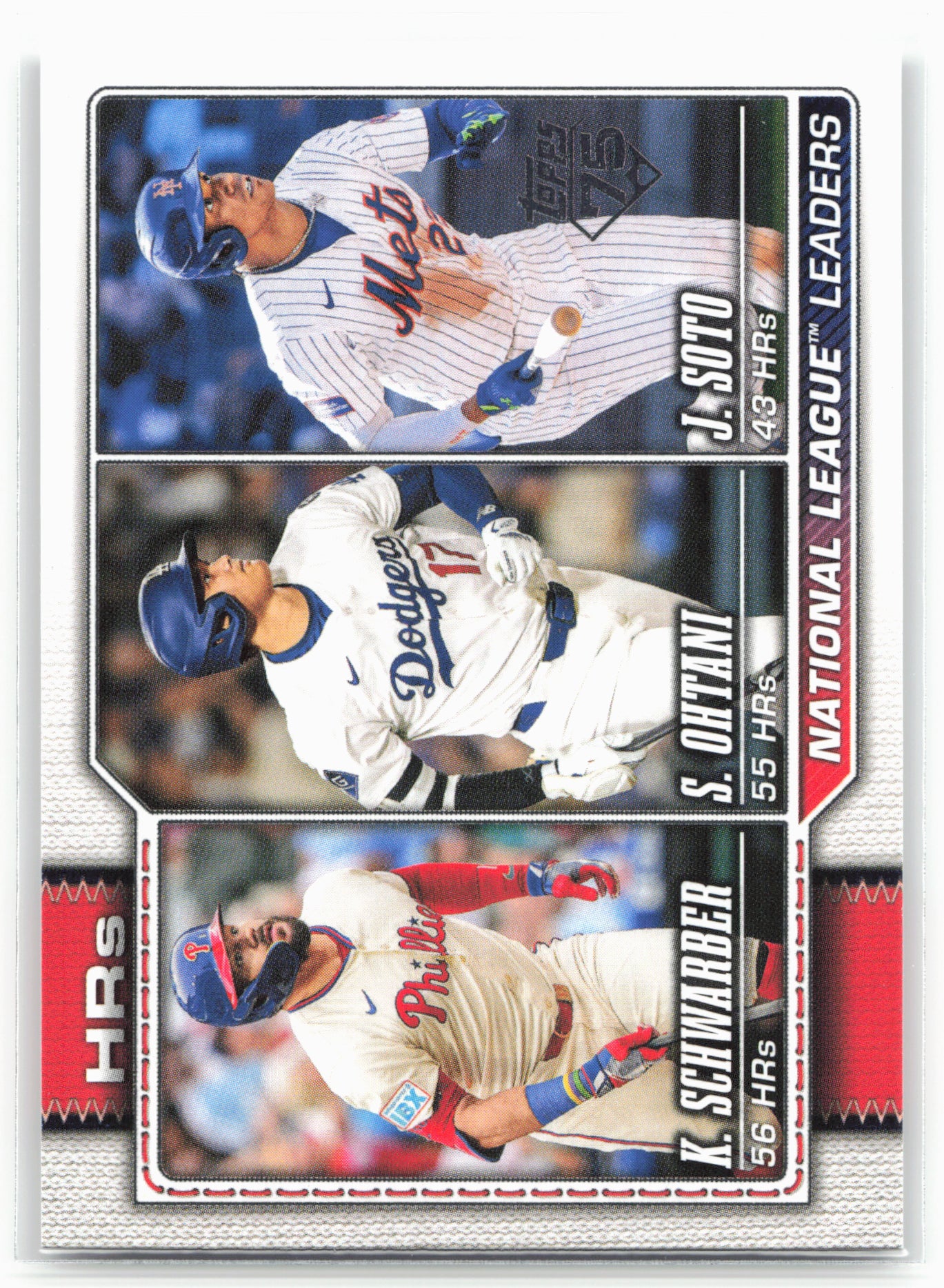 2026 Topps #84 National League Leaders HRs (Schwarber /Ohtani / Juan Soto)