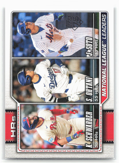 2026 Topps #84 National League Leaders HRs (Schwarber /Ohtani / Juan Soto)