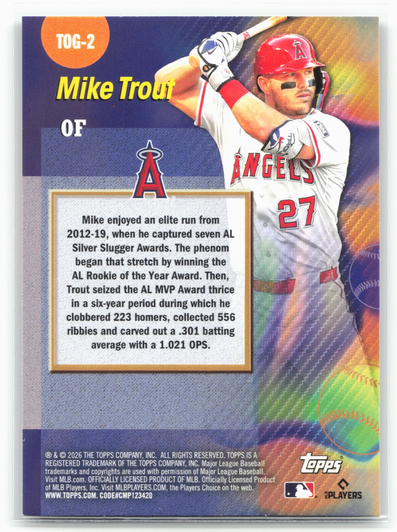2026 Topps #TOG-2 Mike Trout Titans of the Game