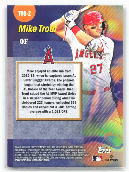 2026 Topps #TOG-2 Mike Trout Titans of the Game