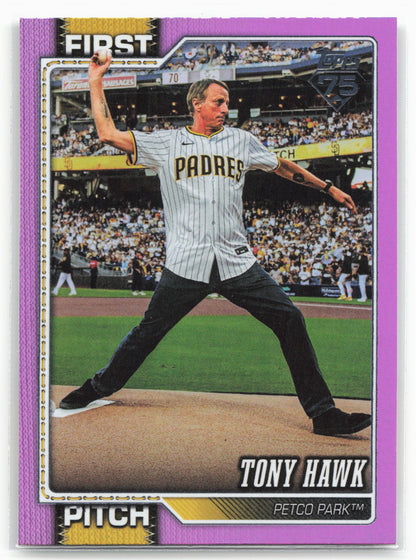 2026 Topps #FP-6 Tony Hawk First Pitch Pink Foil