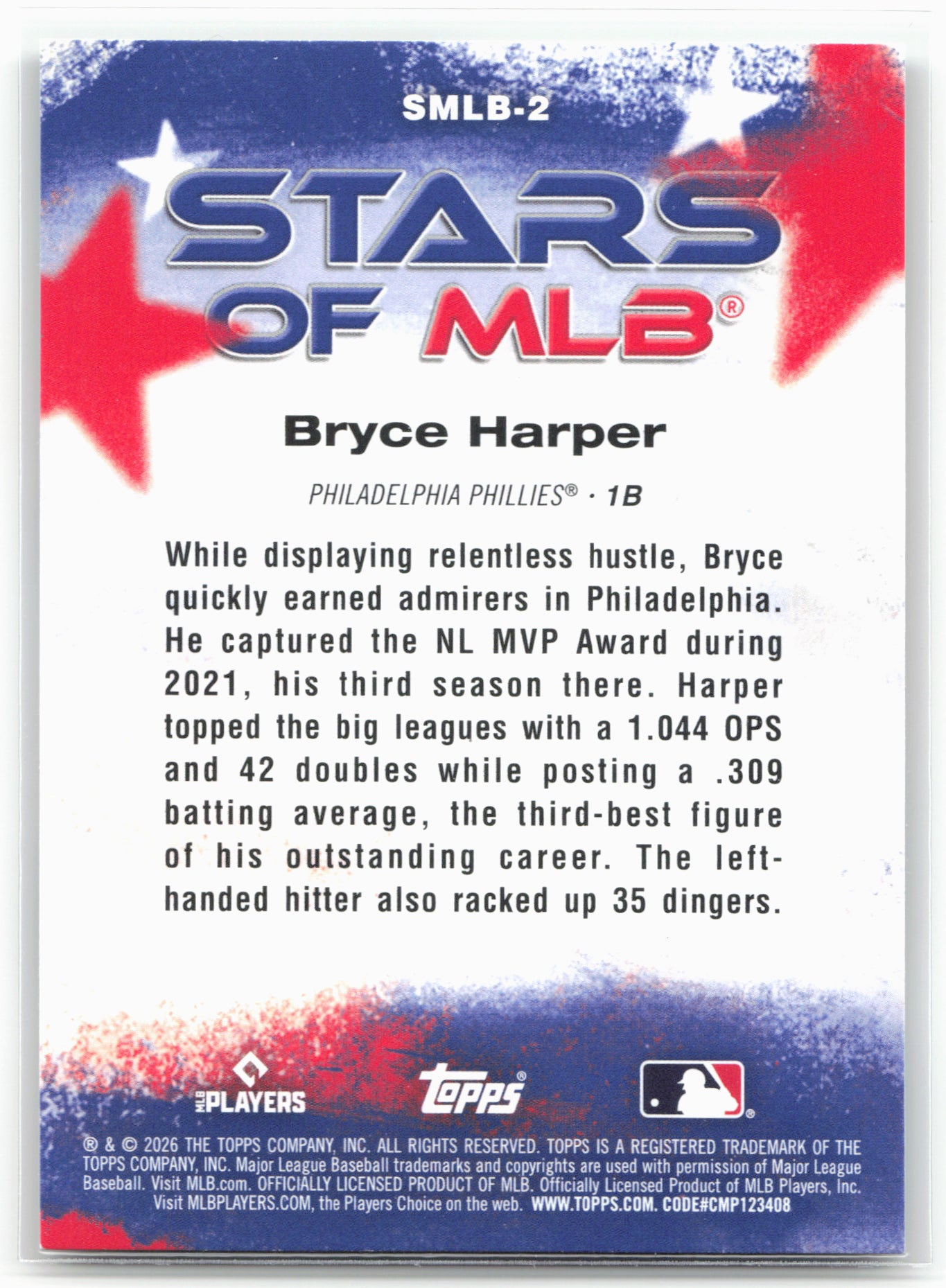 2026 Topps #SMLB-2 Bryce Harper Stars of MLB 26670