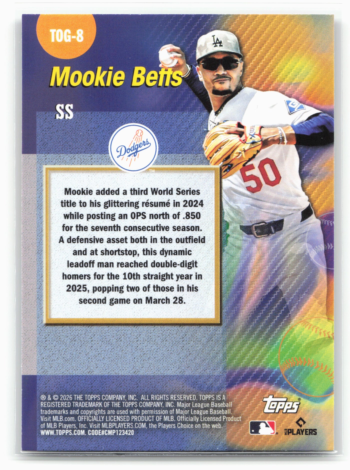 2026 Topps #TOG-8 Mookie Betts Titans of the Game