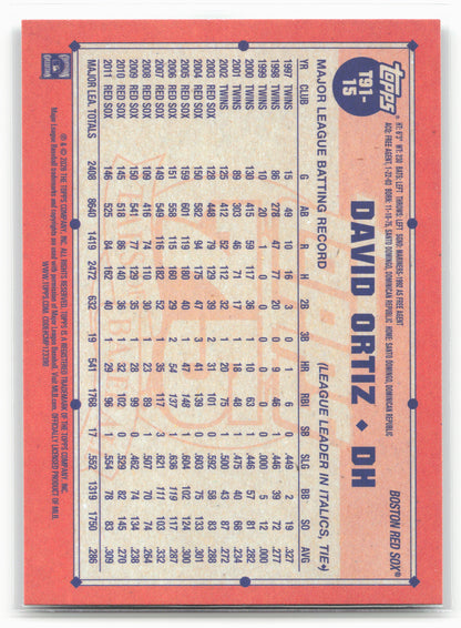 2026 Topps #T91-15 David Ortiz 1991 Topps Baseball 35th Anniversary (Series One)