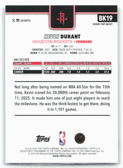 2025-26 Topps #BK19 Kevin Durant