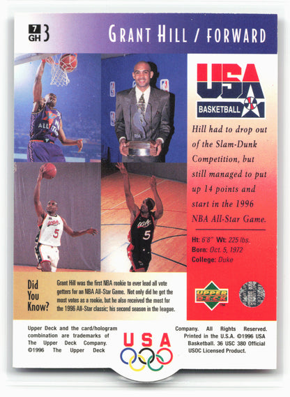 1996 Upper Deck USA #7 Grant Hill 26700