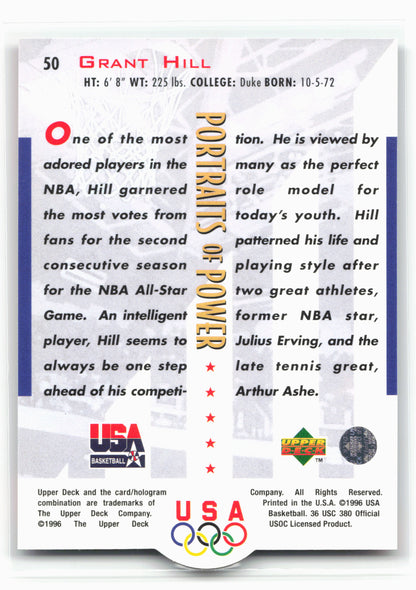 1996 Upper Deck USA #50 Grant Hill 26702