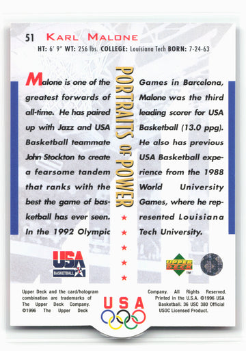 
1996 Upper Deck USA #51 Karl Malone 26704
