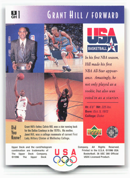 1996 Upper Deck USA #5 Grant Hill 26705