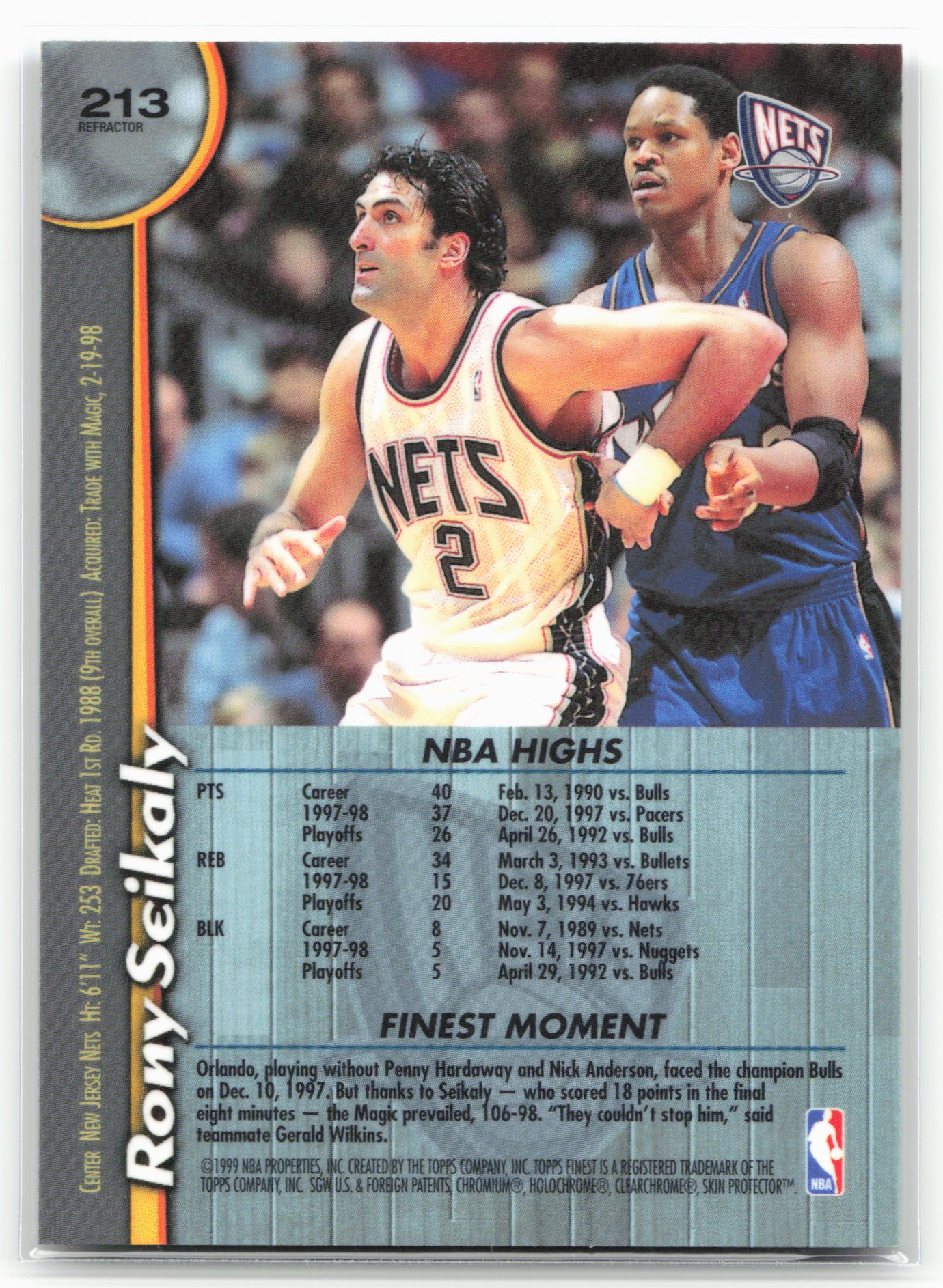 1998-99 Finest #213 Rony Seikaly Refractor