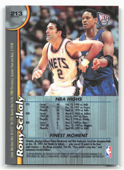 1998-99 Finest #213 Rony Seikaly Refractor