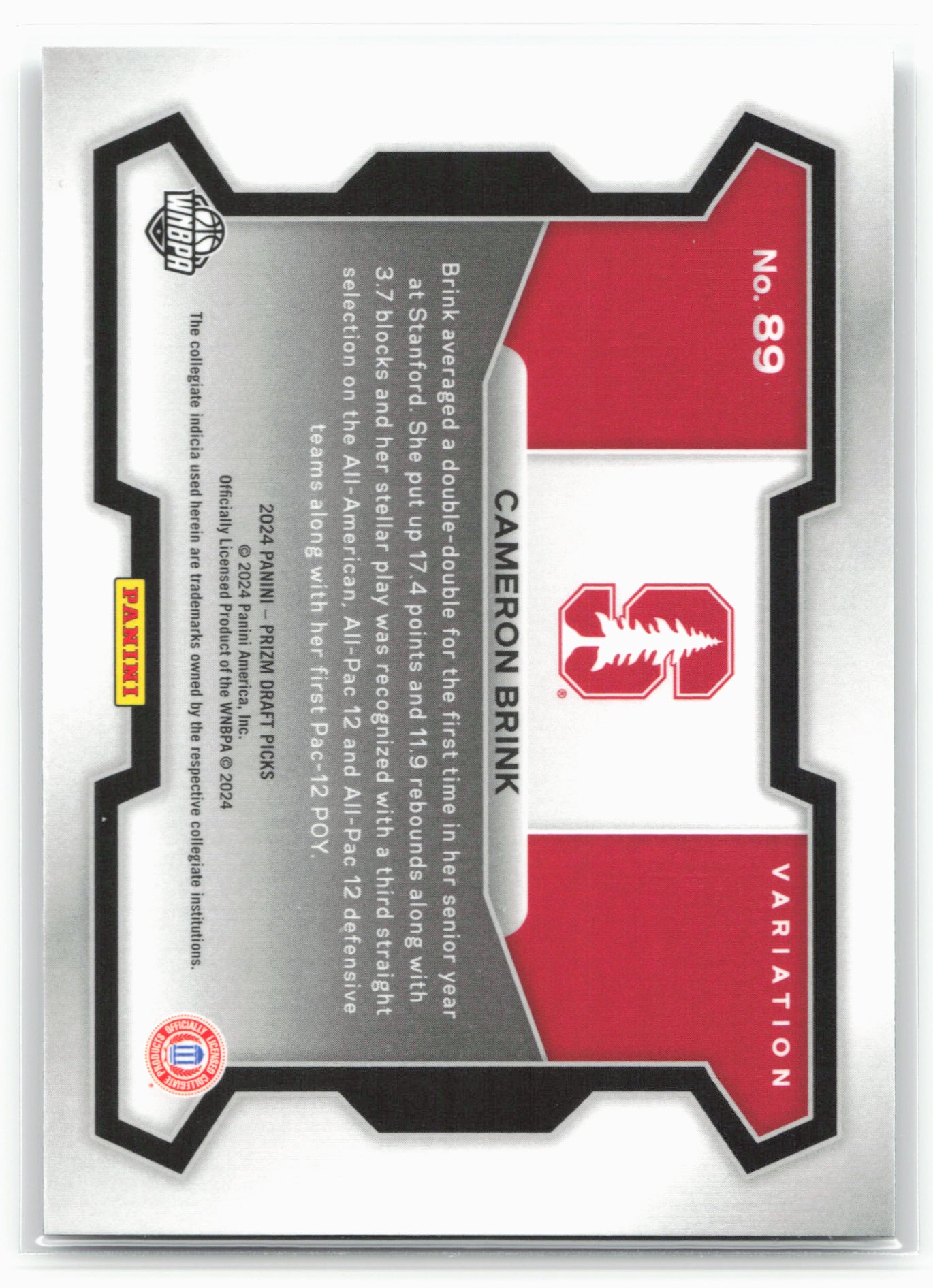 2024 Panini Prizm Draft Picks #89b Cameron Brink 26716