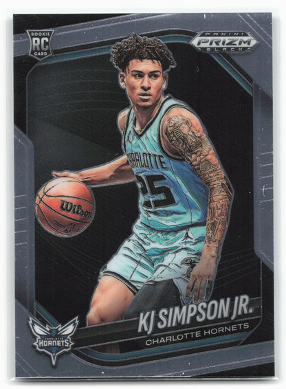 2024-25 Panini Prizm Black #207 KJ Simpson Jr. 26724