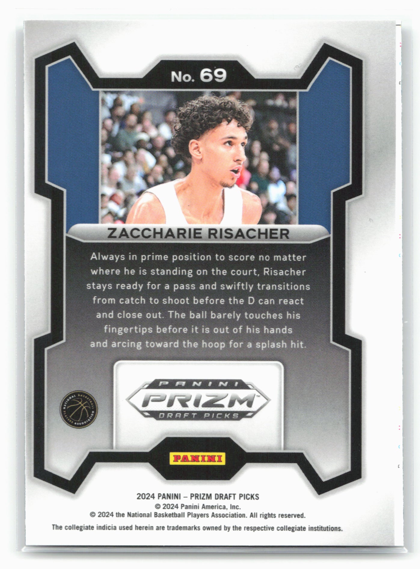 2024 Panini Prizm Draft Picks #69 Zaccharie Risacher 26726