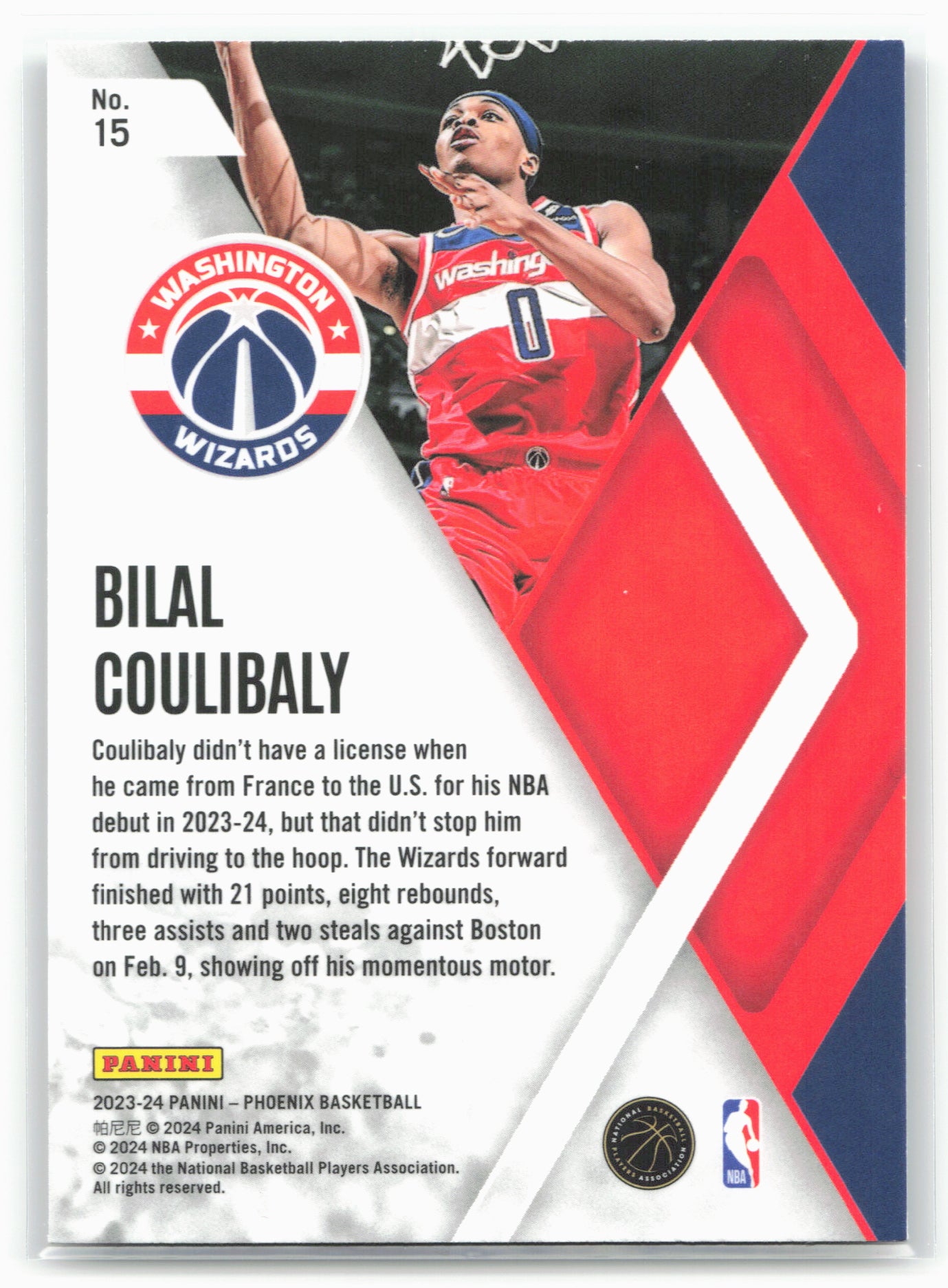 2023-24 Panini Phoenix #15 Bilal Coulibaly Instant Phenom 26731