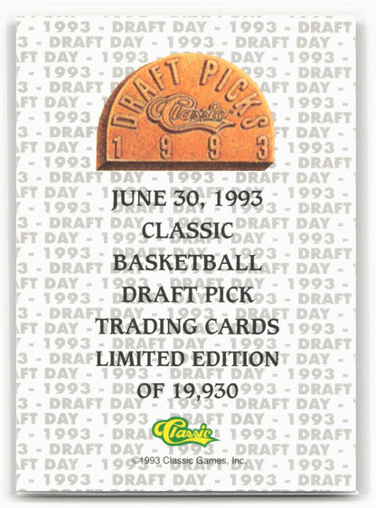 1993 Classic Draft Picks #NNO Chris Webber Draft Day Woodgrain