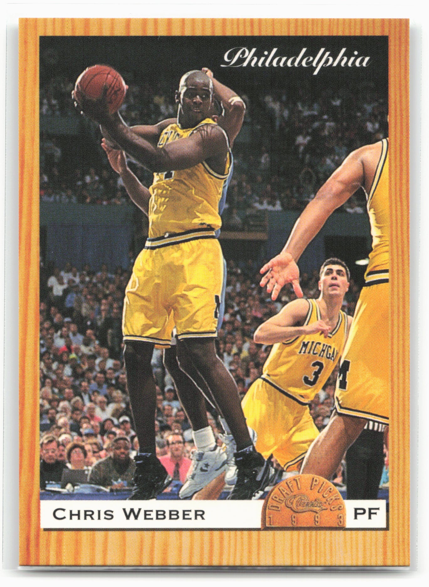 1993 Classic Draft Picks #NNO Chris Webber Draft Day Woodgrain