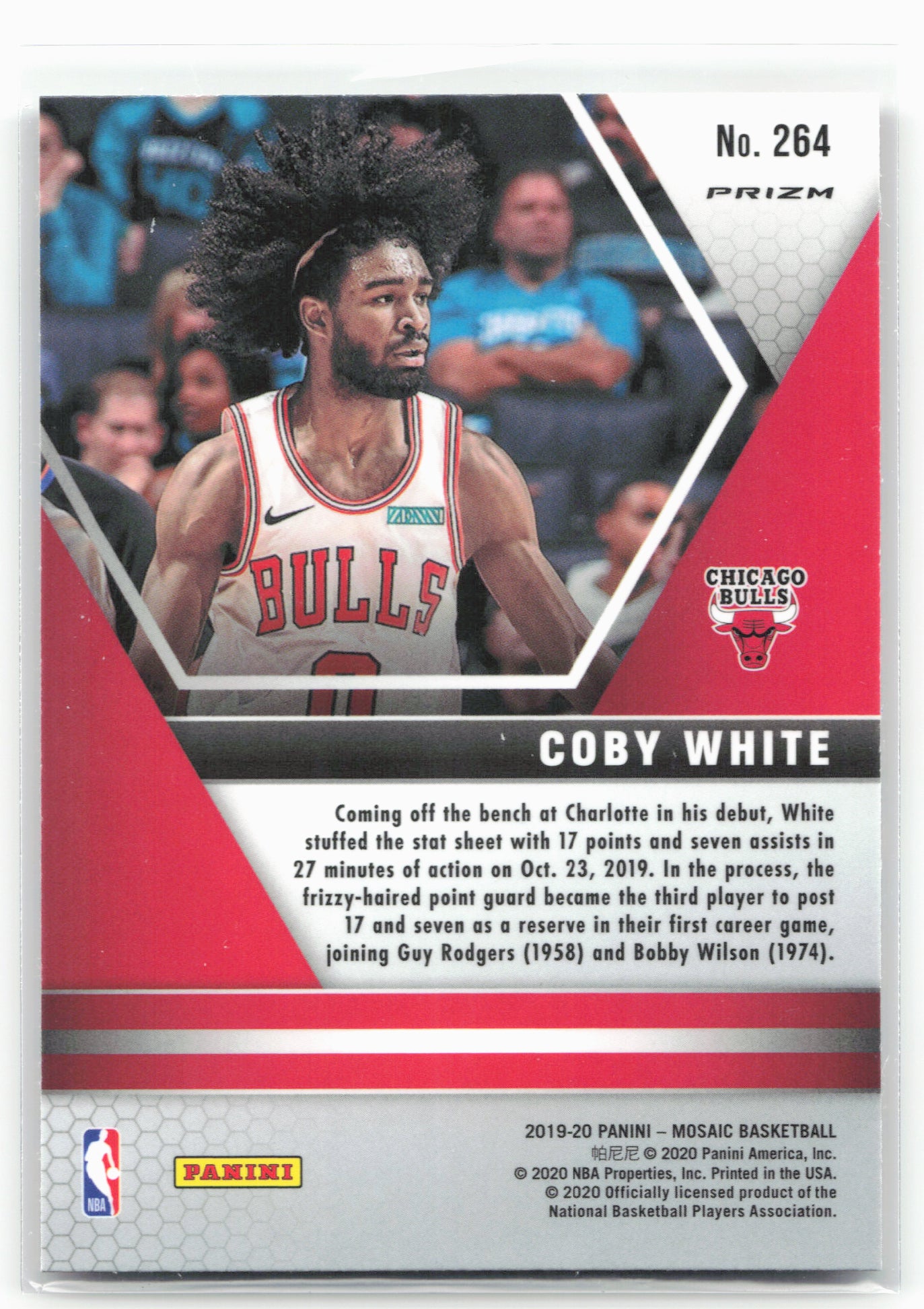 2019-20 Panini Mosaic #264 Coby White Reactive Blue 26749