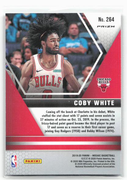 2019-20 Panini Mosaic #264 Coby White Reactive Blue 26749