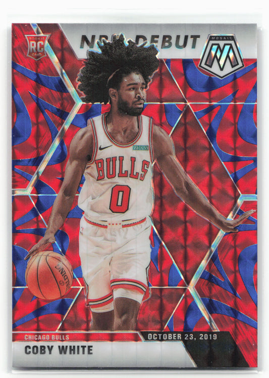 2019-20 Panini Mosaic #264 Coby White Reactive Blue 26749
