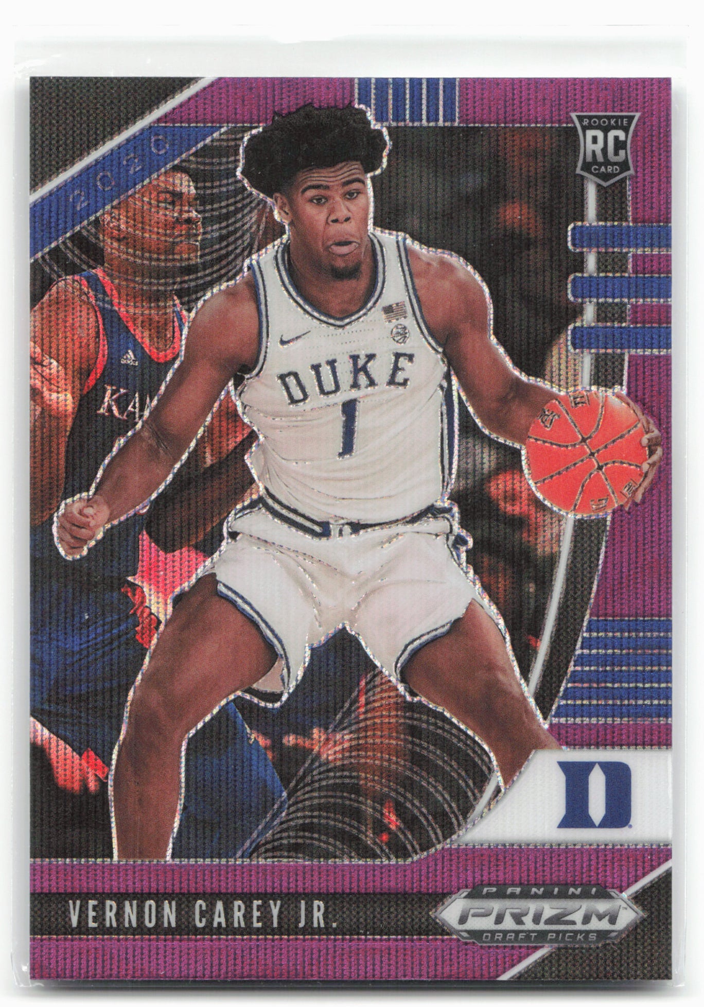 2020 Panini Prizm Draft Picks Collegiate #67 Vernon Carey Jr. Purple Wave