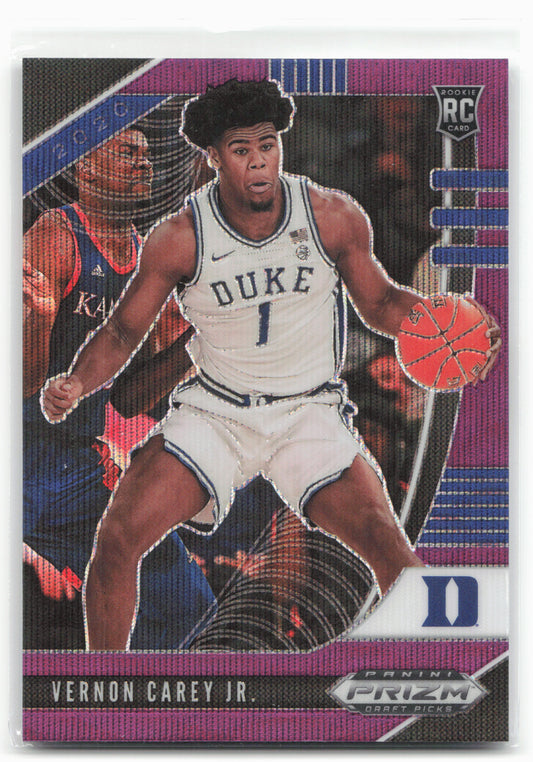 2020 Panini Prizm Draft Picks Collegiate #67 Vernon Carey Jr. Purple Wave