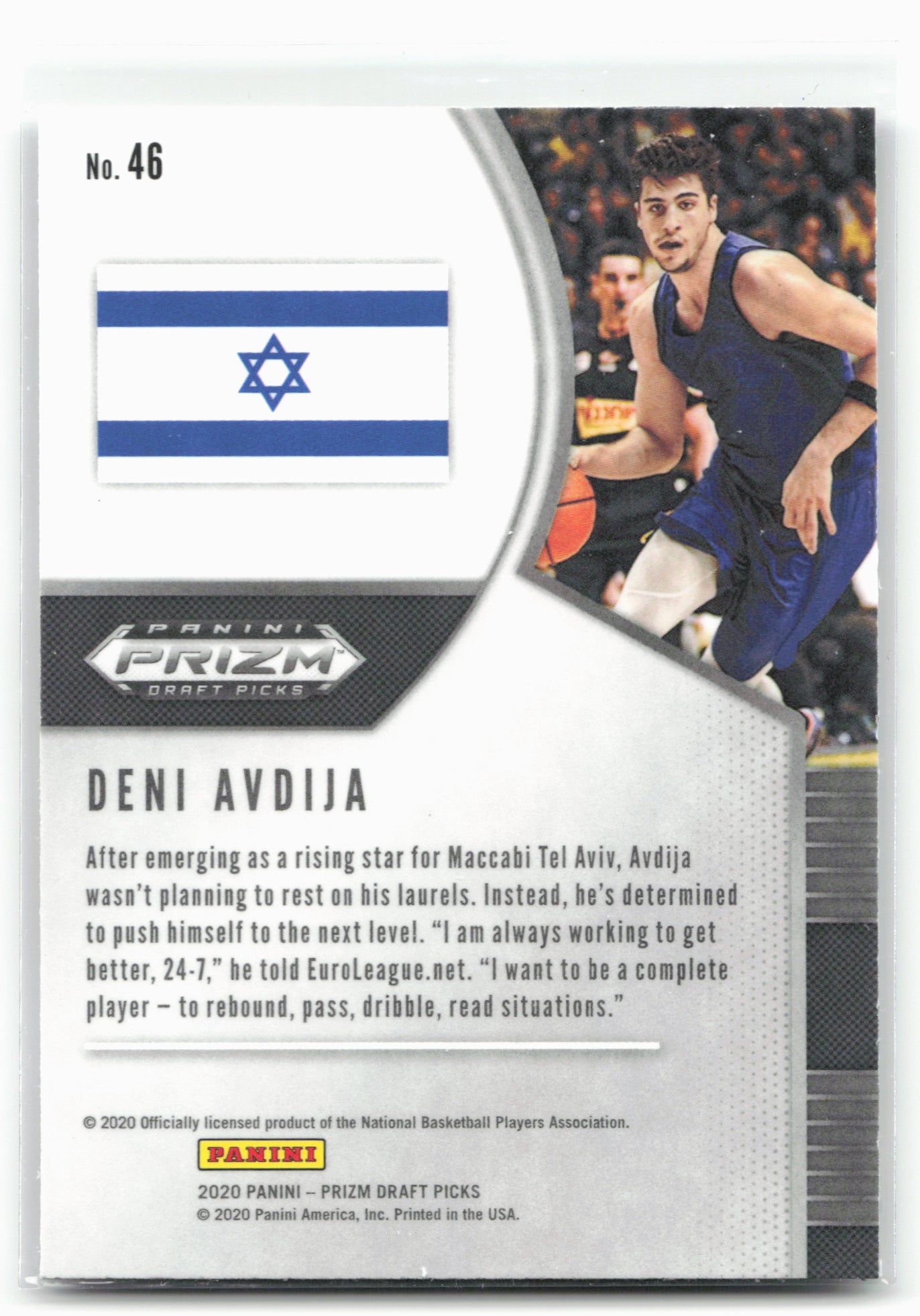 2020 Panini Prizm Draft Picks Collegiate #46 Deni Avdija